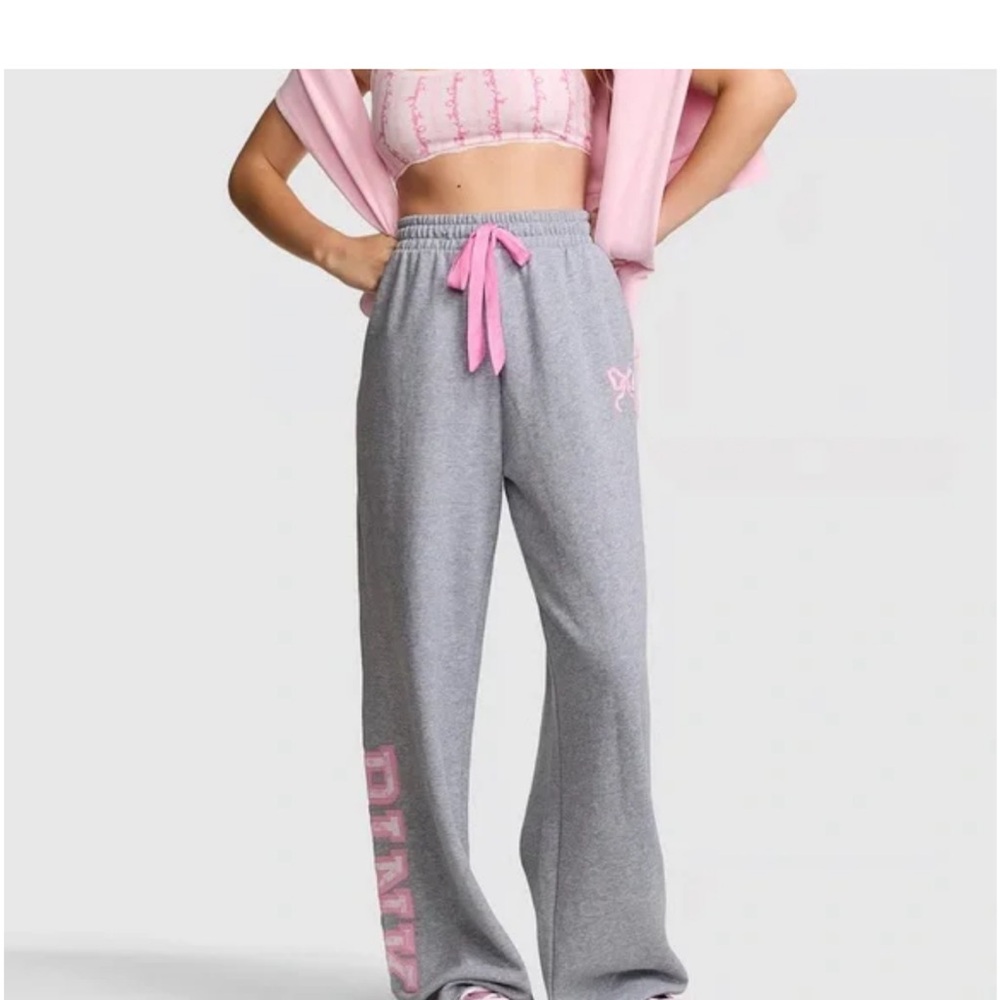 Victoria's Secret PINK x LoveShackFancy Wide-Leg Sweatpants.